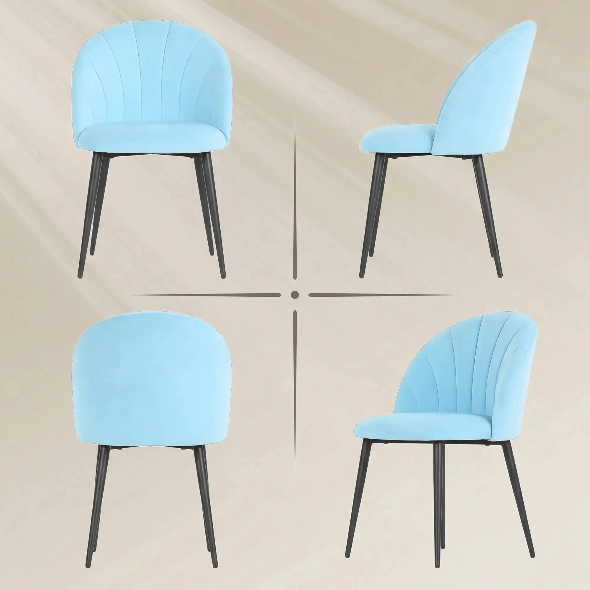 Set scaune Homcom 835-253V01LB (Light Blue) - 4
