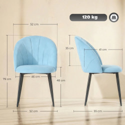 Set scaune Homcom 835-253V01LB (Light Blue) Thumb