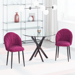 Set scaune Homcom 835-253WR (Fuchsia)