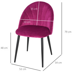 Set scaune Homcom 835-253WR (Fuchsia) Thumb