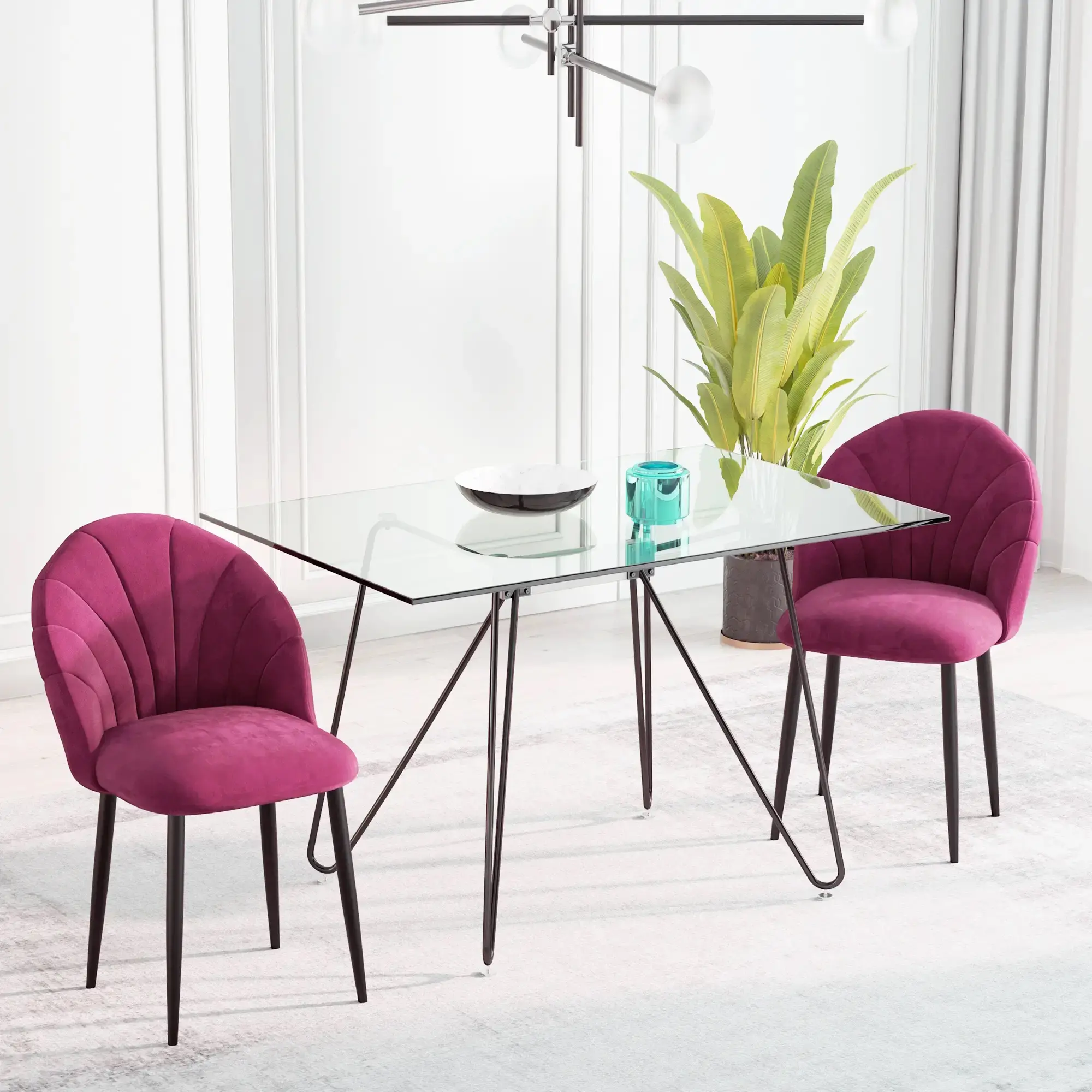 Set scaune Homcom 835-253WR (Fuchsia) - 8