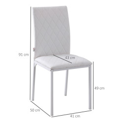 Set scaune Homcom 835-478WT (White) Thumb