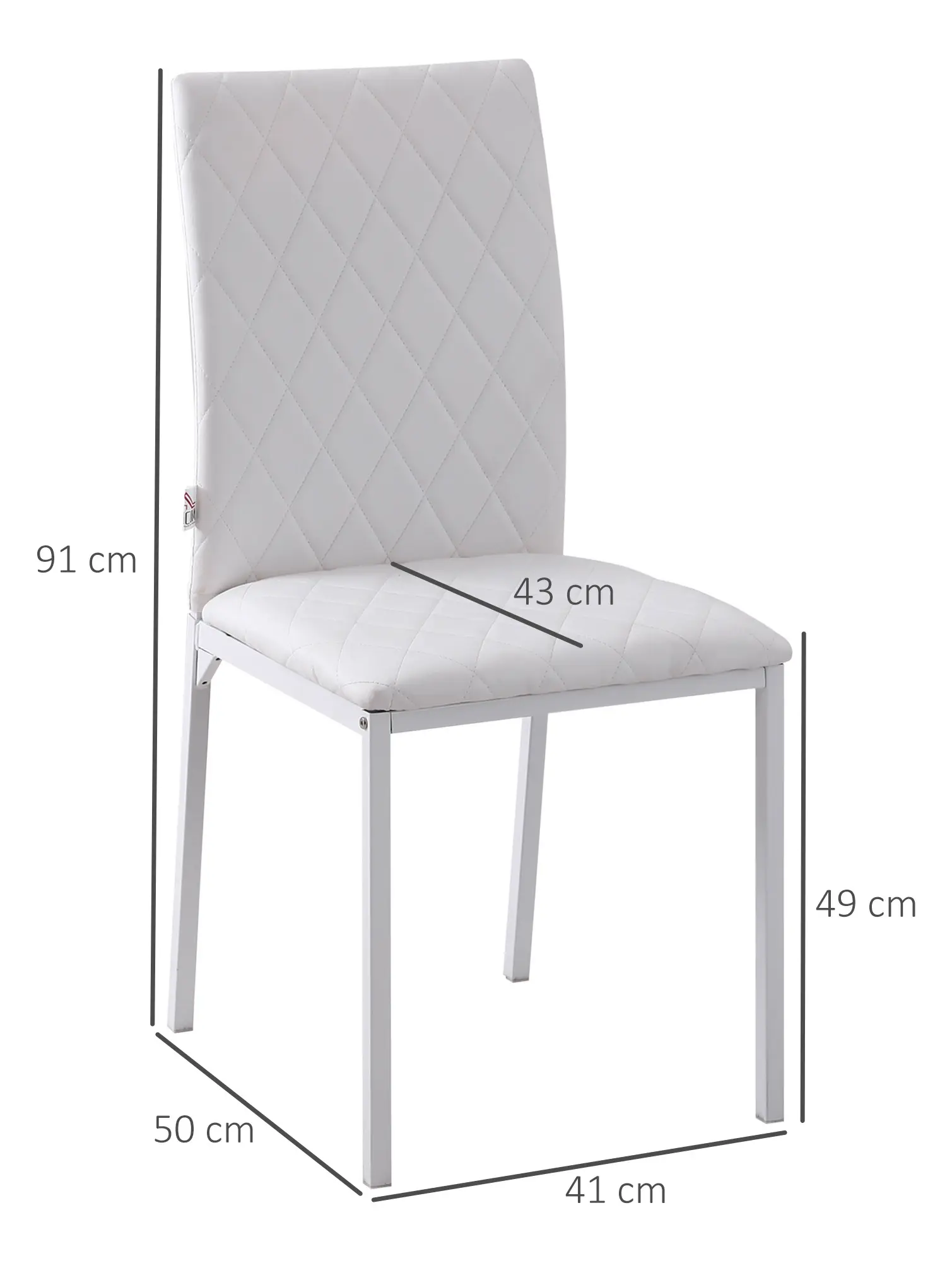 Set scaune Homcom 835-478WT (White) - 4