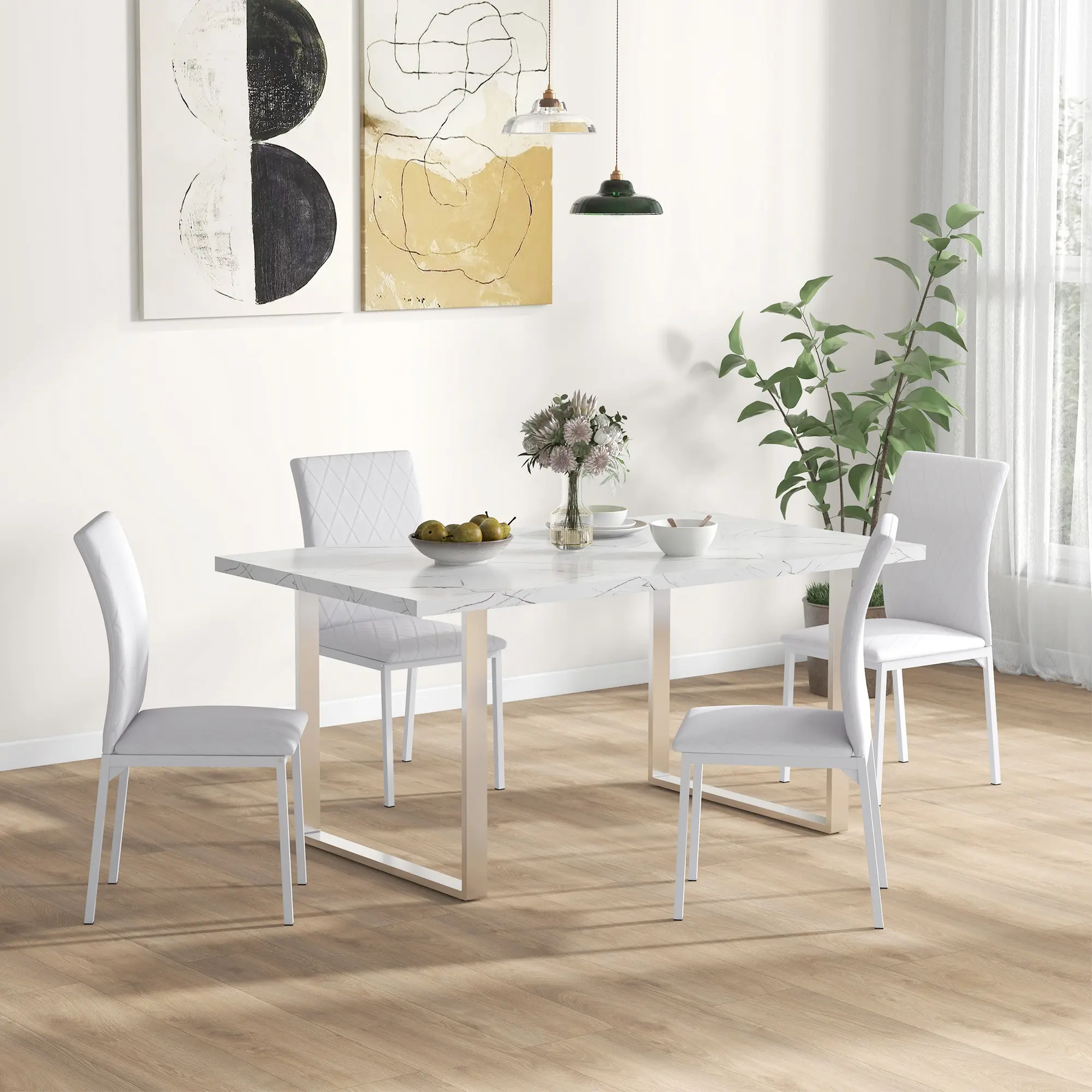 Set scaune Homcom 835-478WT (White) - 5