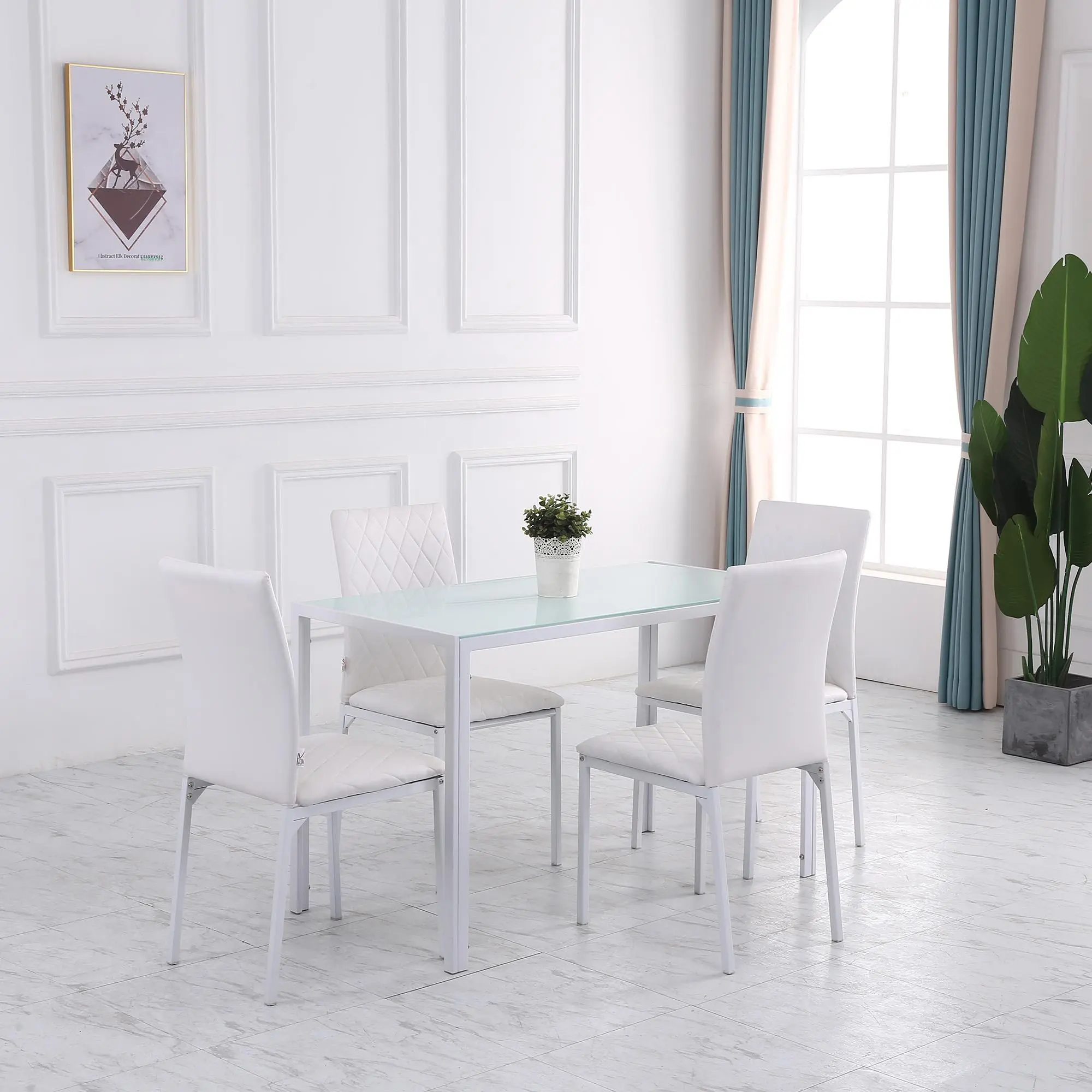Set scaune Homcom 835-478WT (White) - 7