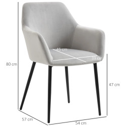 Комплект стульев Homcom 835-771V00LG (Light Grey) Thumb