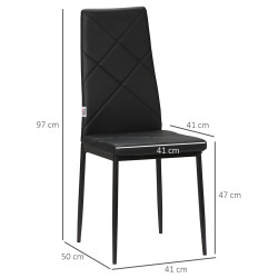 Комплект стульев Homcom 835-835V00BK (Black) Thumb