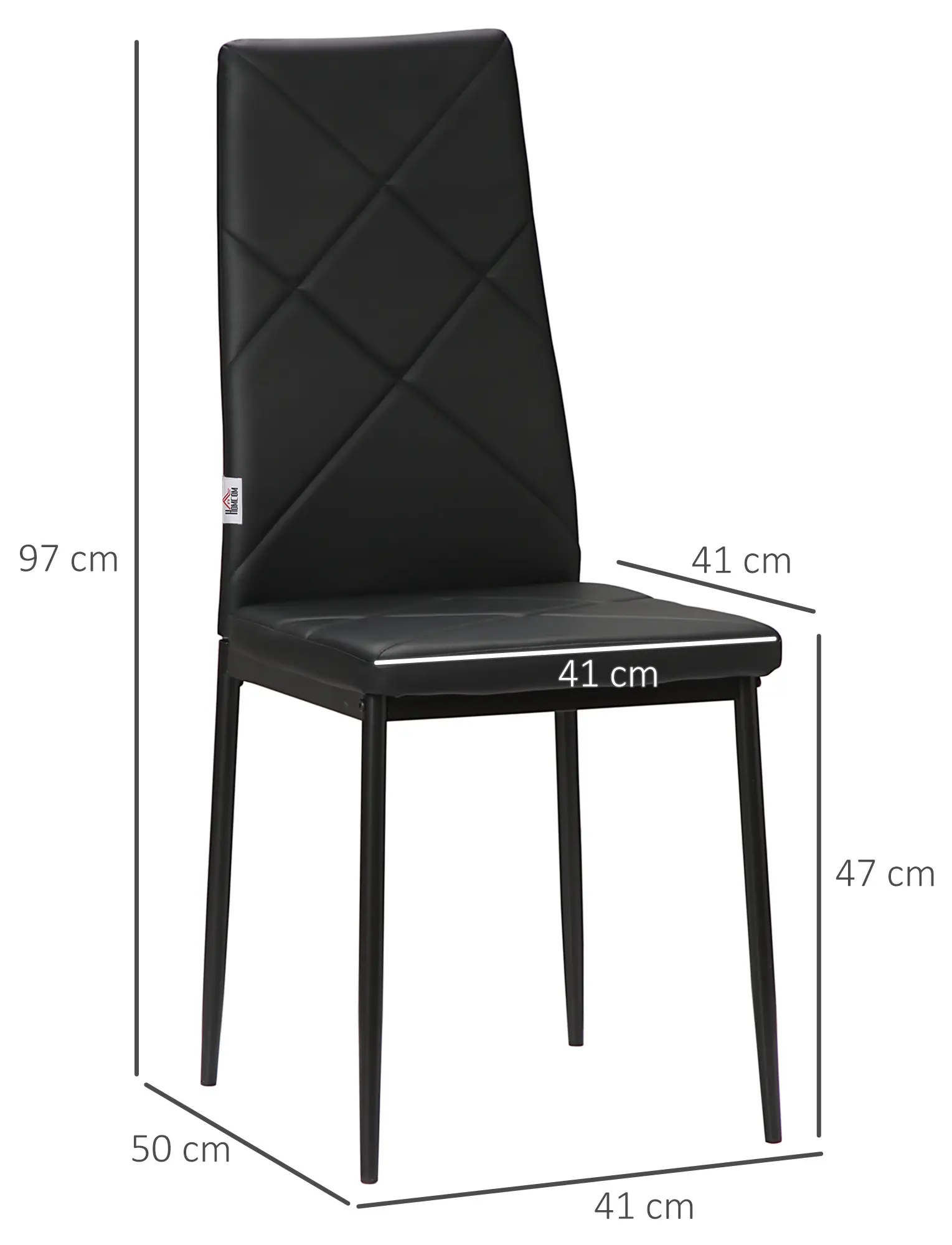 Комплект стульев Homcom 835-835V00BK (Black) - 6