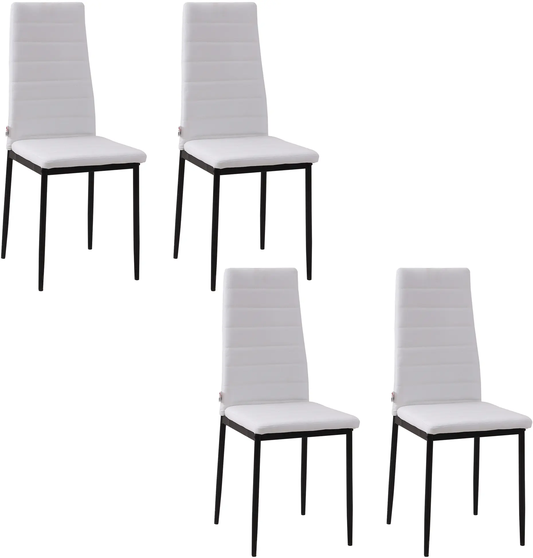 Набор стульев Homcom 835-483V01WT (White/Black) - 2