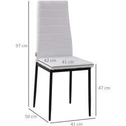 Набор стульев Homcom 835-483V01WT (White/Black) Thumb