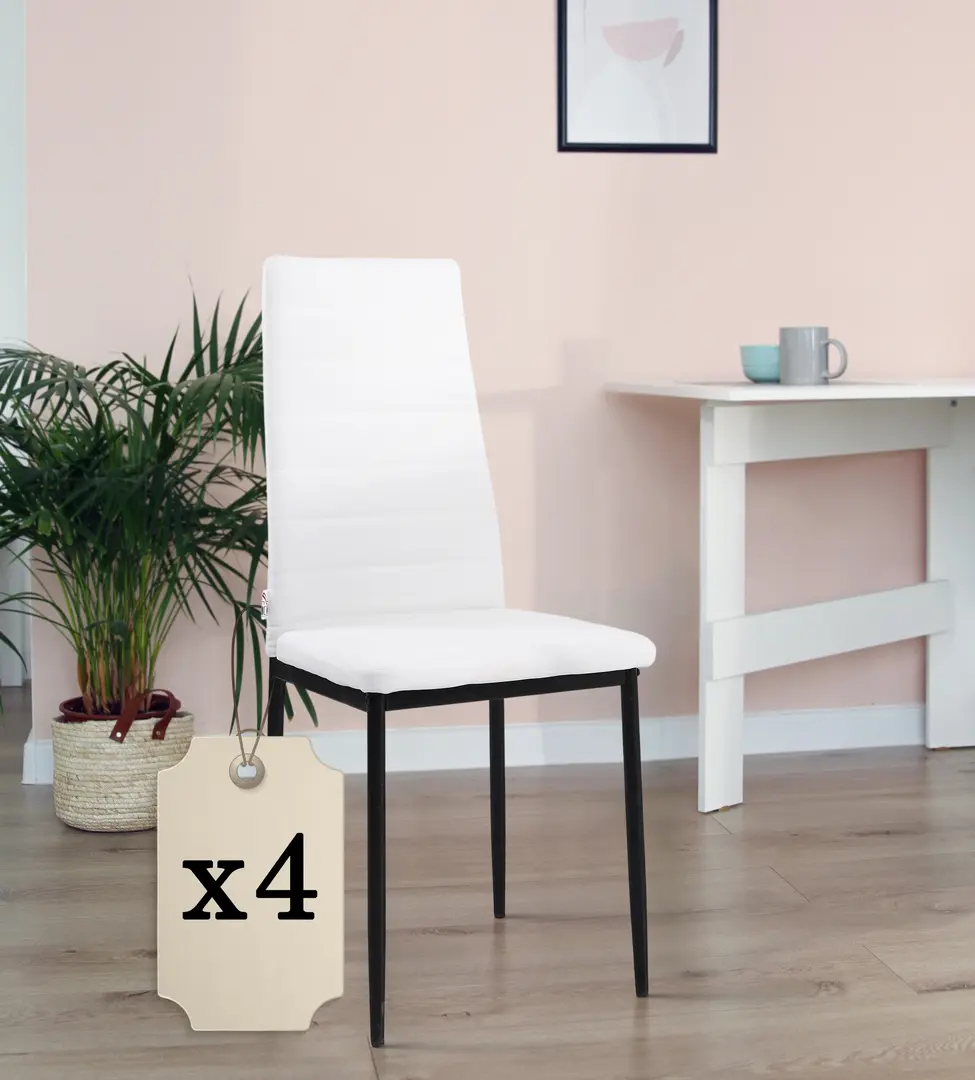 Набор стульев Homcom 835-483V01WT (White/Black)