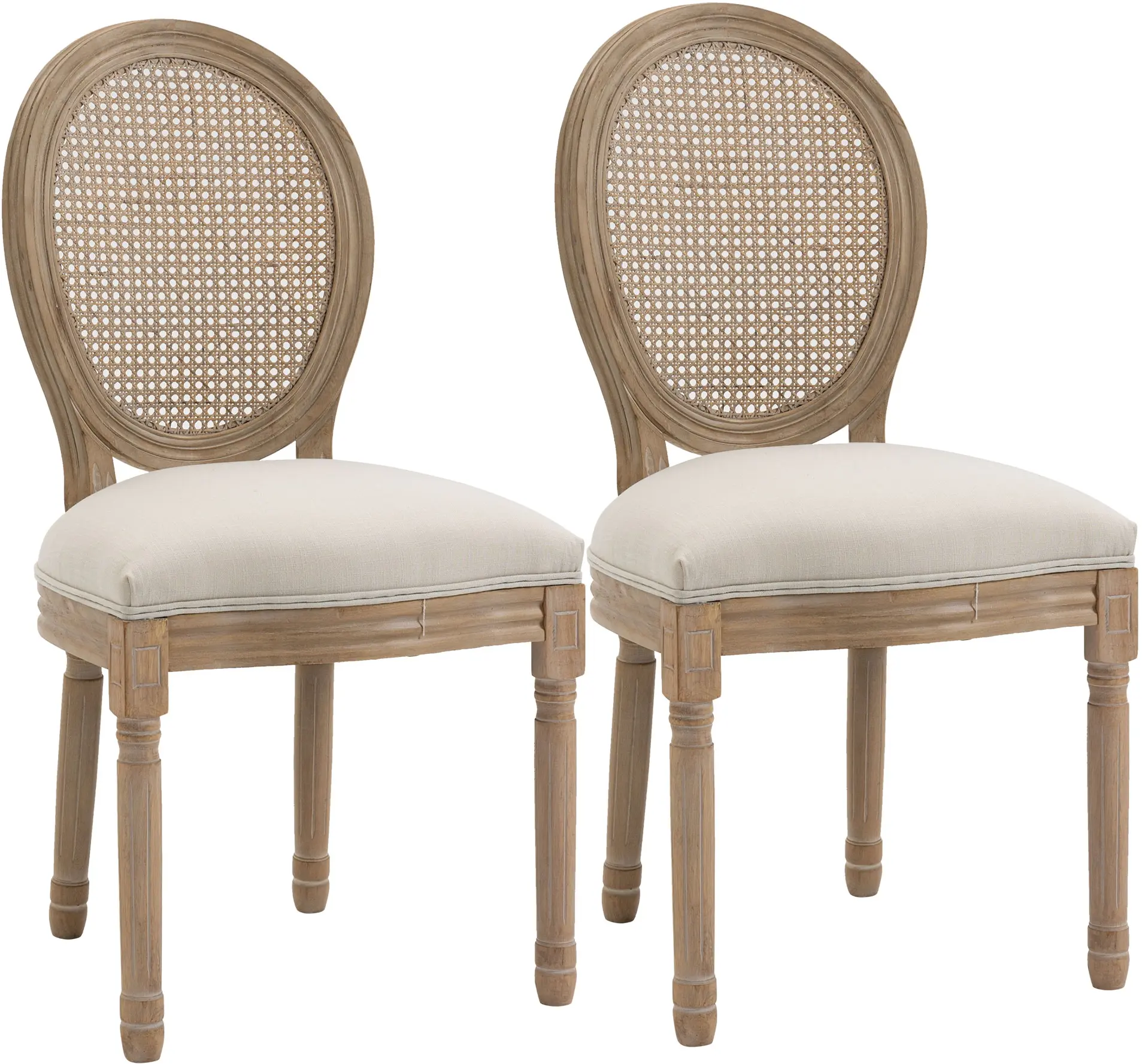 Набор стульев Homcom 835-523CW (Cream White) - 2