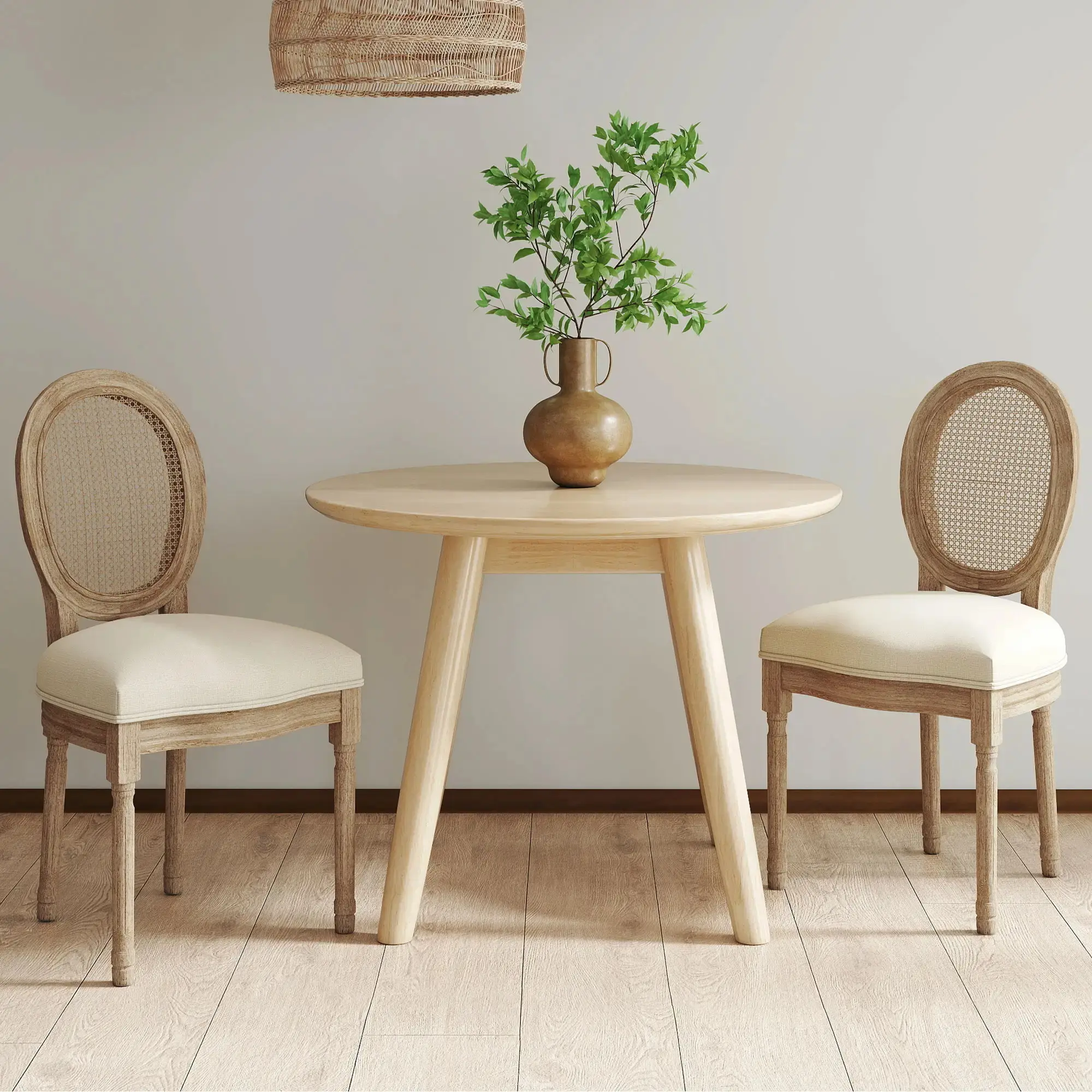 Набор стульев Homcom 835-523CW (Cream White) - 3