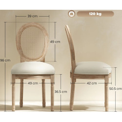 Набор стульев Homcom 835-523CW (Cream White) Thumb