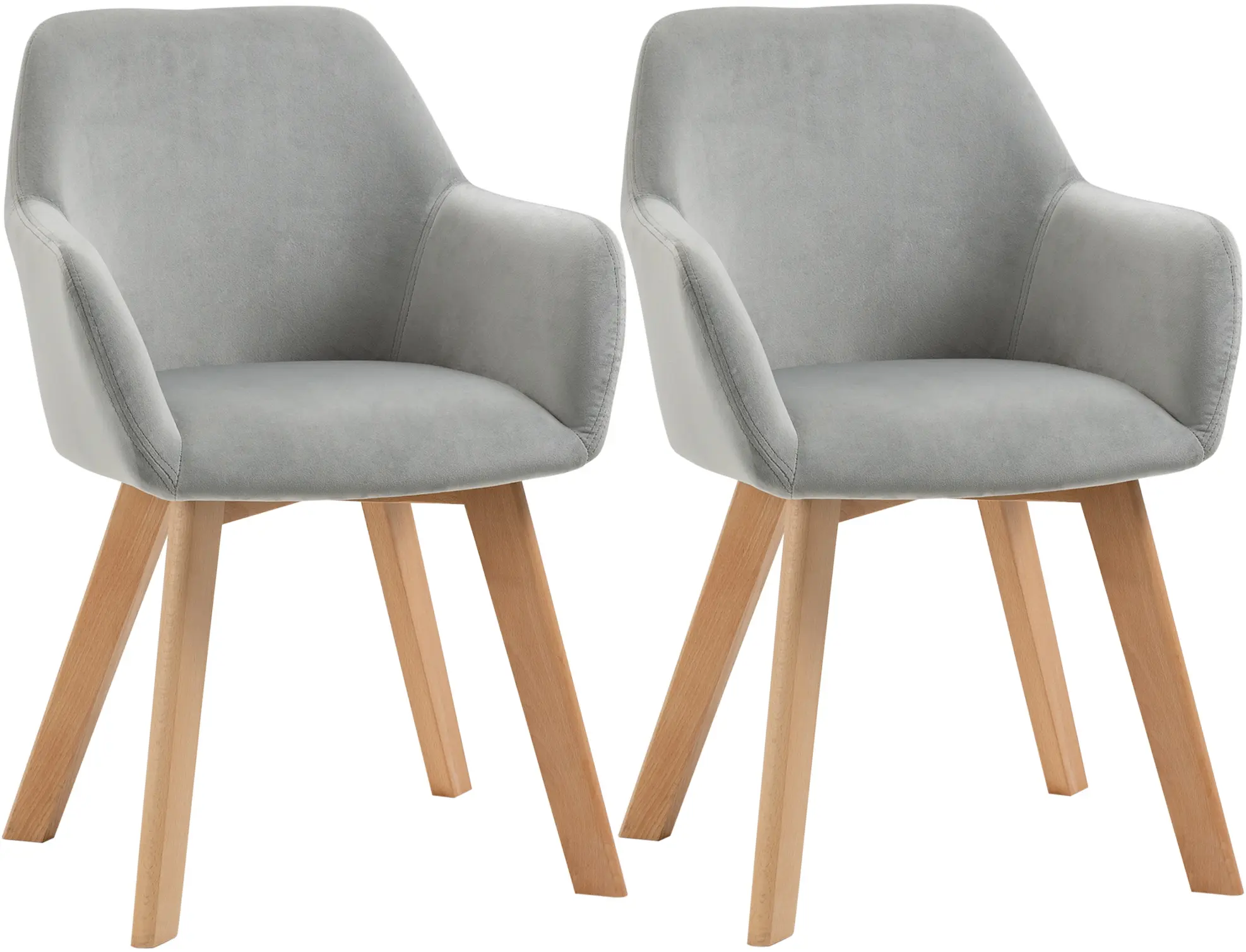 Набор стульев Homcom 835-728V00GY (Grey/Wood) - 2