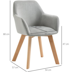 Набор стульев Homcom 835-728V00GY (Grey/Wood) Thumb