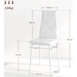 Набор стульев Homcom 835-835V02WT (White) Thumb