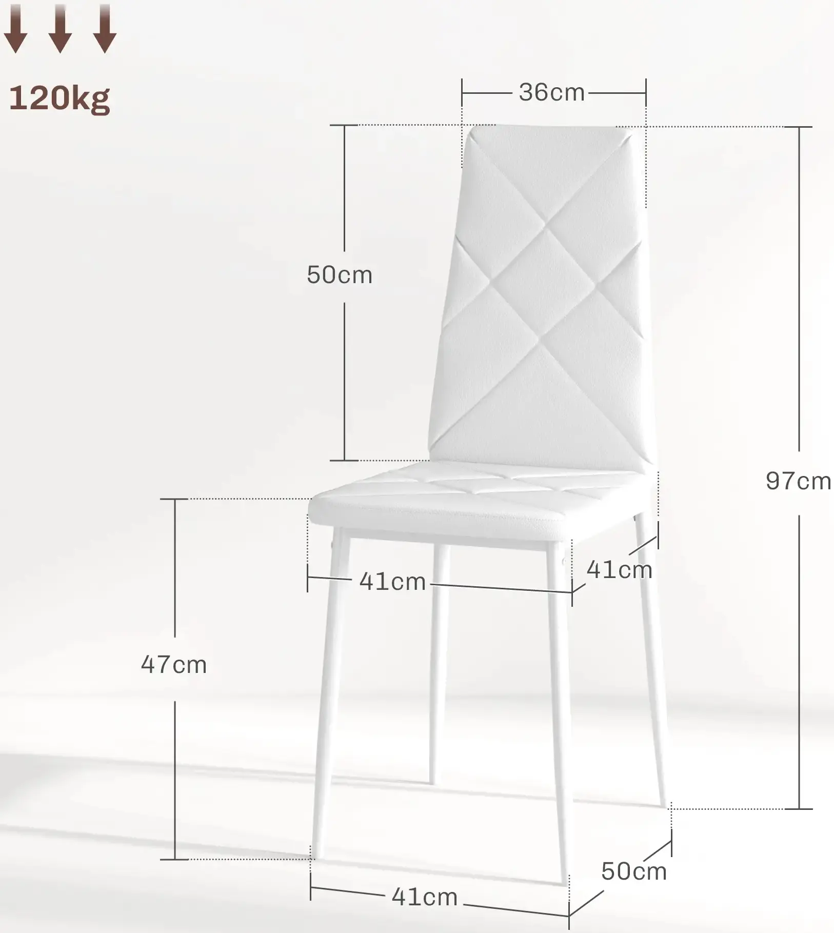 Набор стульев Homcom 835-835V02WT (White) - 7