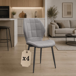 Набор стульев Homcom 83A-135V00LG (Light Grey/Black)