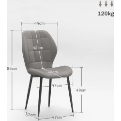 Набор стульев Homcom 83A-135V00LG (Light Grey/Black) Thumb
