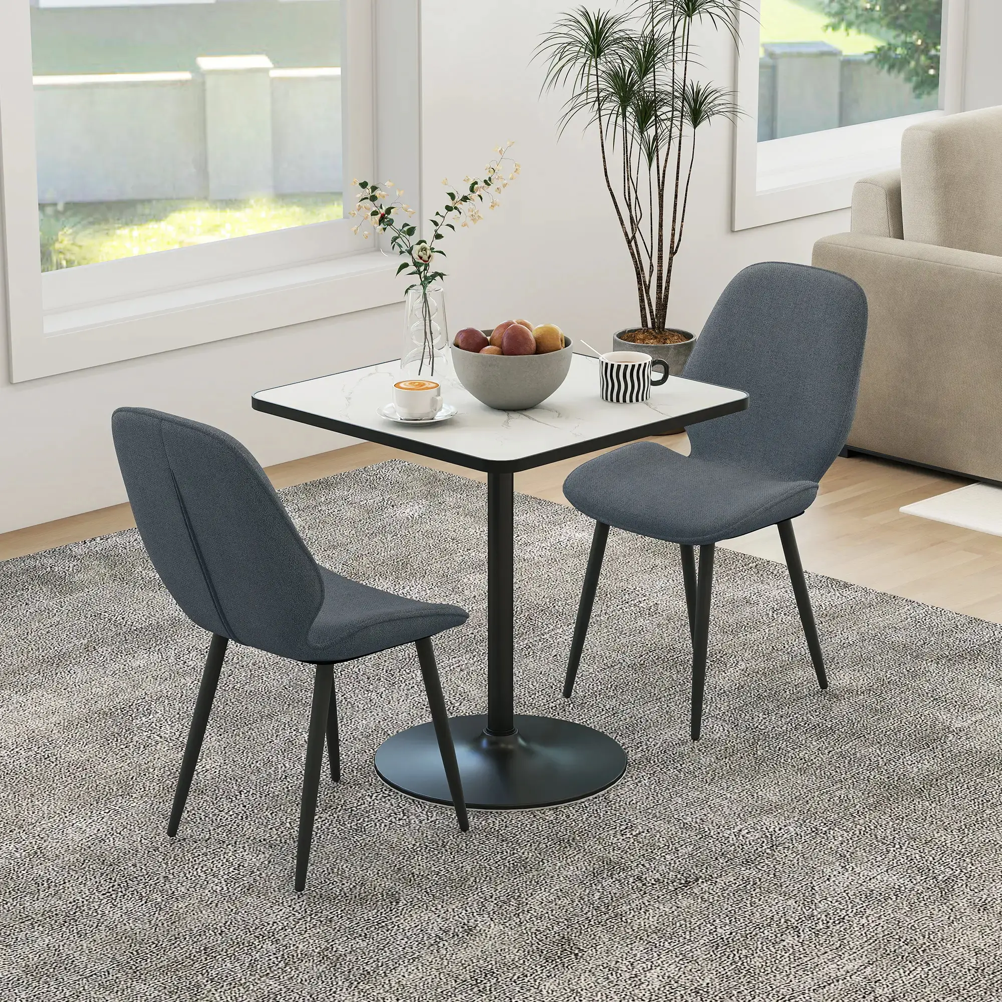 Набор стульев Homcom 83A-263V00GY (Grey/Black) - 3