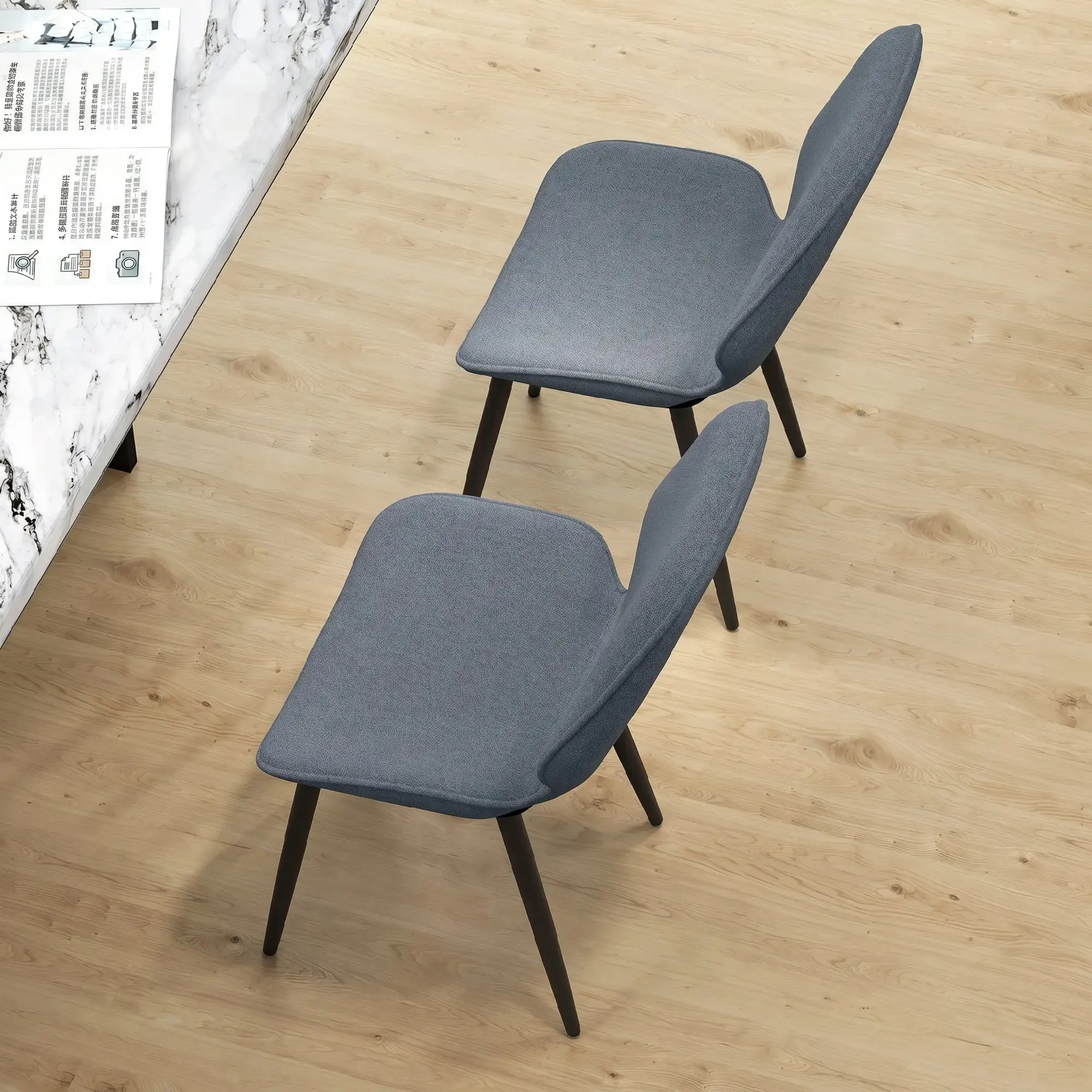 Набор стульев Homcom 83A-263V00GY (Grey/Black) - 4