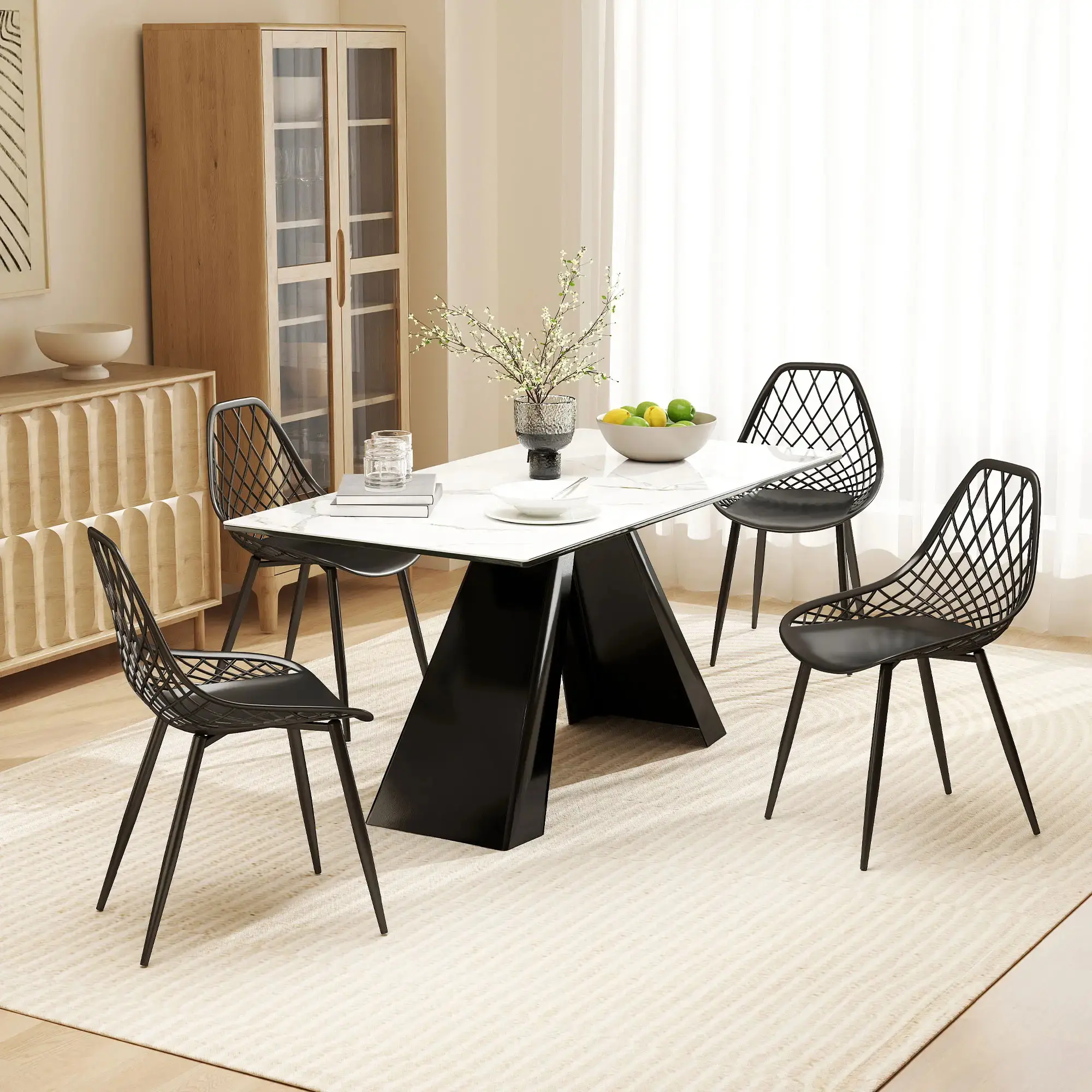 Set scaune Homcom 83A-267V00BK (Black) - 4