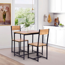 Set scaune  Modern Home CZCY805077T (Oak/Black)