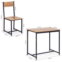 Набор стульев Modern Home CZCY805077T (Oak/Black) Thumb