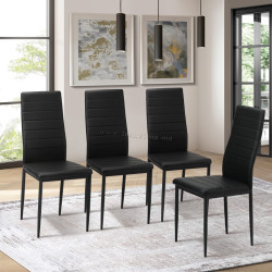Set scaune Modern Home DC855-4 BLACK (Black)