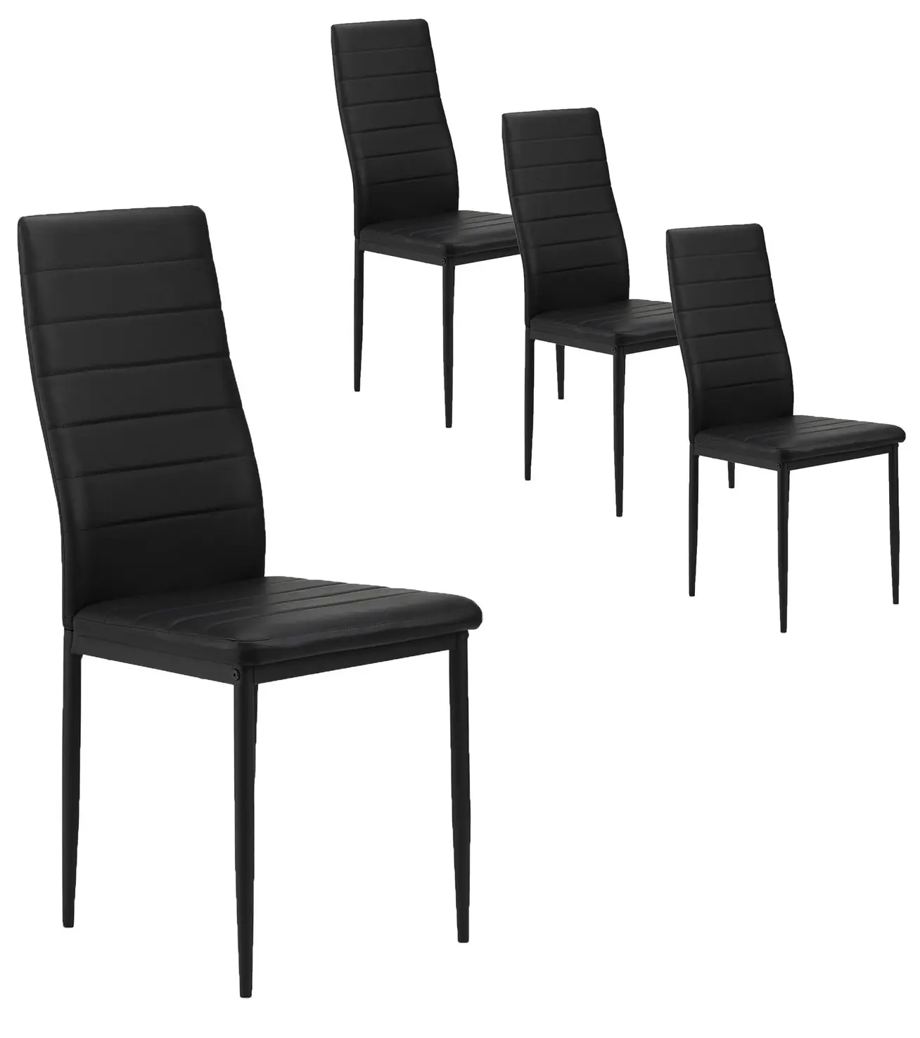 Set scaune Modern Home DC855-4 BLACK (Black)