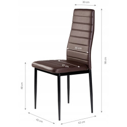 Set scaune Modern Home DC855-4 (Brown) Thumb