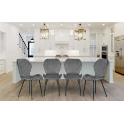 Set scaune Modern Home MC-188 (Grey/Black)