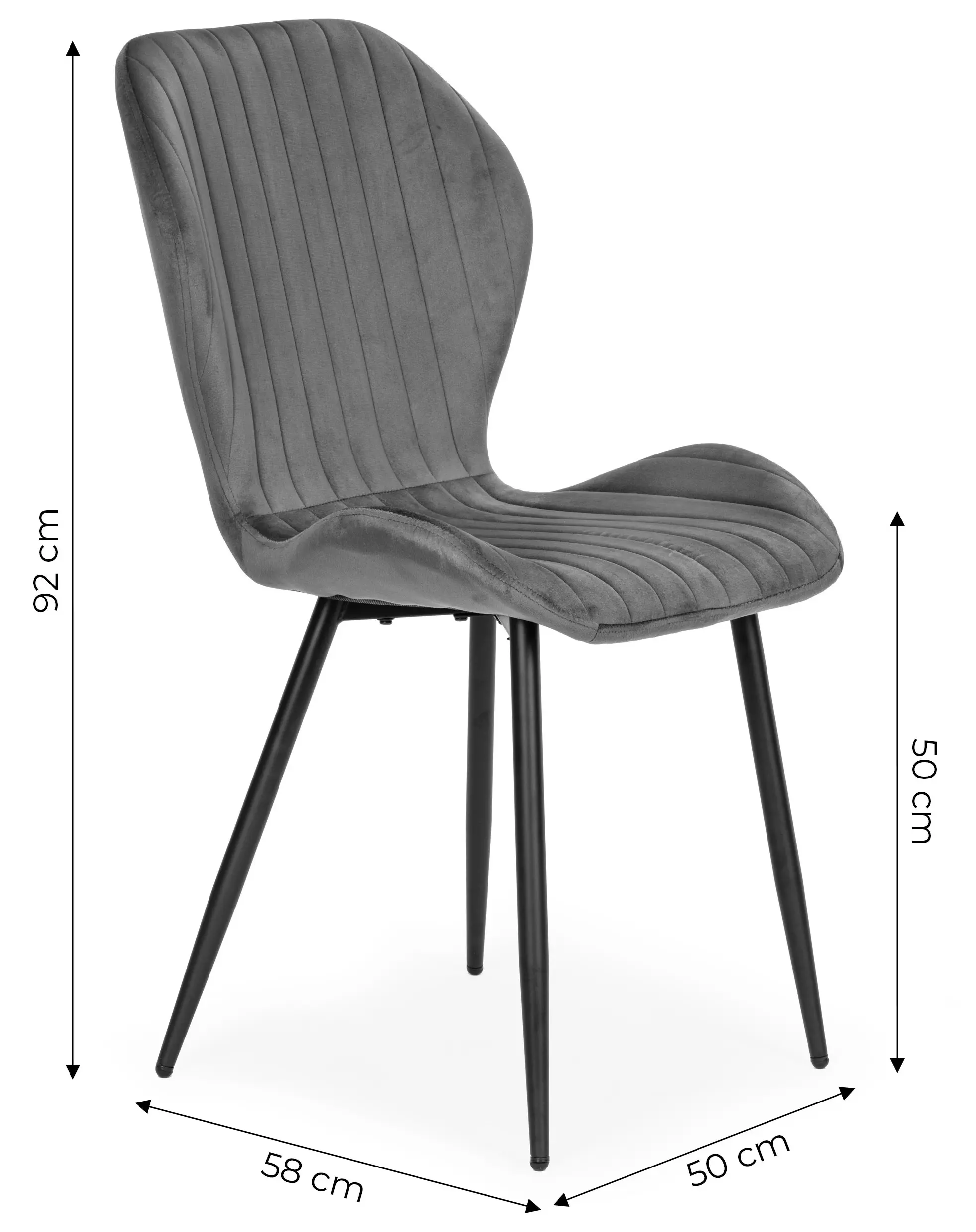 Set scaune Modern Home MC-188 (Grey/Black)