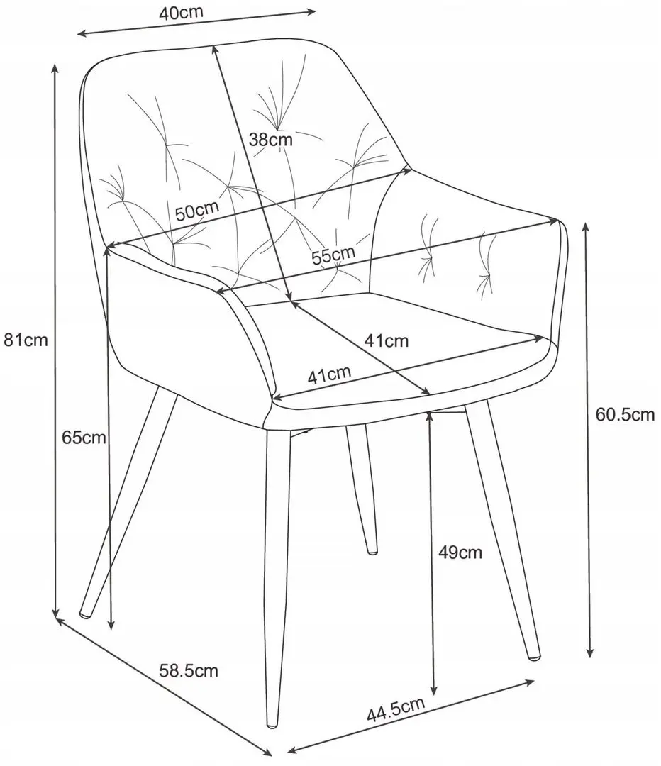 Set scaune Akord SJ.030 (Black)