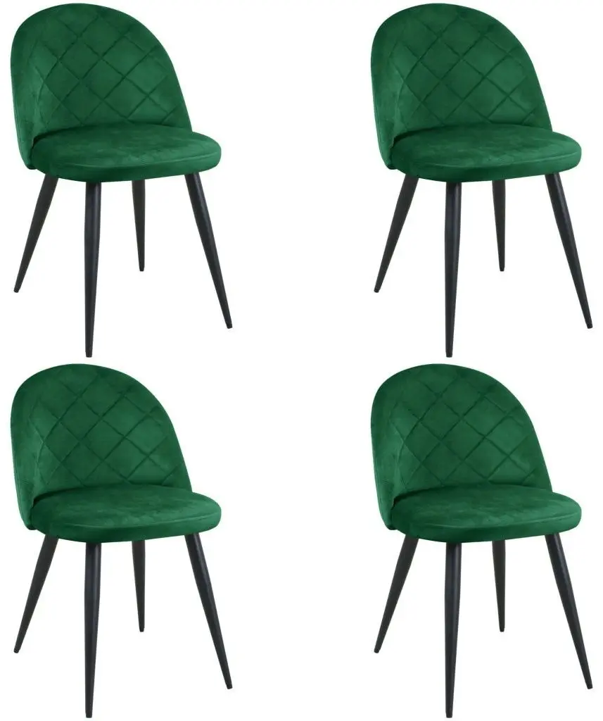 Set scaune Akord SJ.077 4pcs (Black/Green)