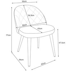 Set scaune Akord SJ.077 4pcs (Black/Green) Thumb