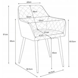 Set scaune Akord SJ.082 (Grey/Black) Thumb