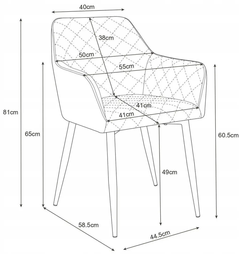 Set scaune Akord SJ.082 (Grey/Black)