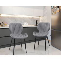 Set scaune Akord SJ.17 2pcs (Black/Grey)