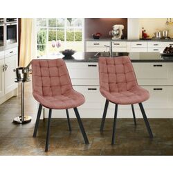 Set scaune Akord SJ.22 2pcs (Black/Pink)