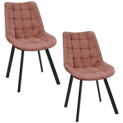 Set scaune Akord SJ.22 2pcs (Black/Pink) Thumb