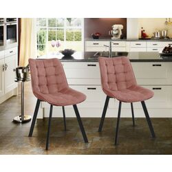 Set scaune Akord SJ.28 2pcs (Black/Pink)