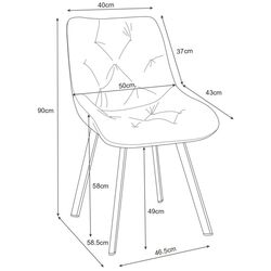 Set scaune Akord SJ.33 2pcs (Black) Thumb