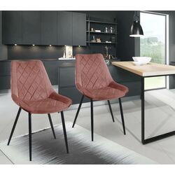 Set scaune Akord SJ.0488 (Black/Pink)