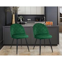 Set scaune Akord SJ.077 (Black/Green)