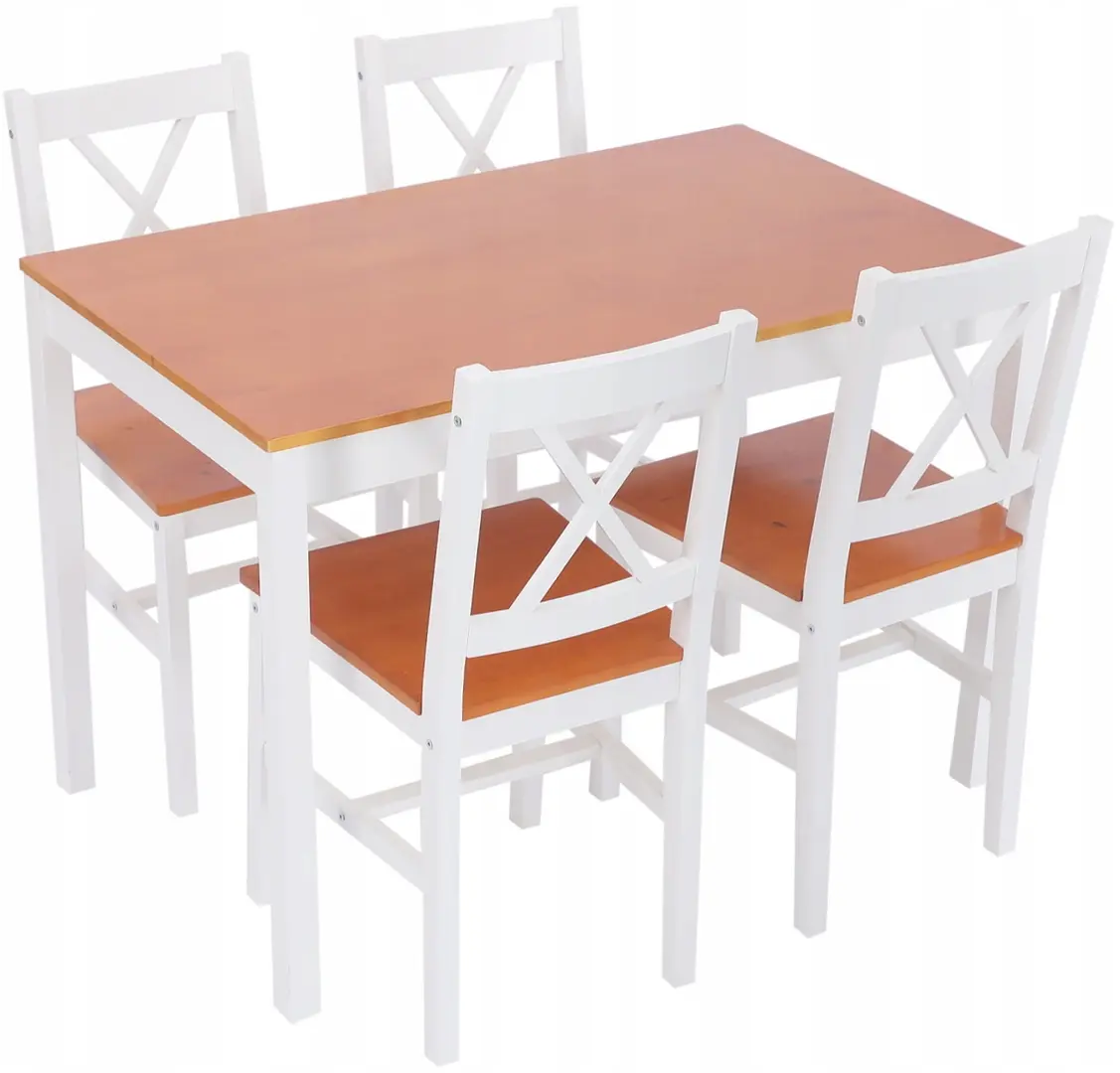 Set scaune Chomik Anderdalen PHO5697 4pcs (White/Brown)