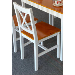 Set scaune Chomik Anderdalen PHO5697 4pcs (White/Brown) Thumb