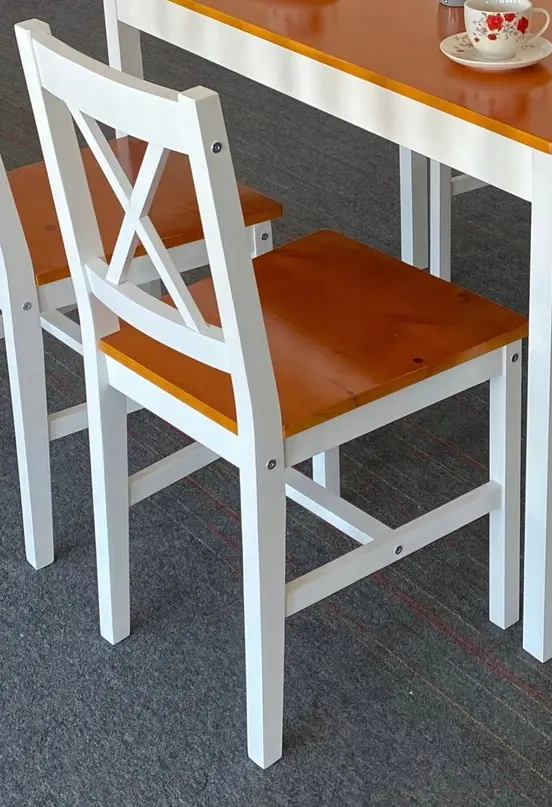 Set scaune Chomik Anderdalen PHO5697 4pcs (White/Brown)