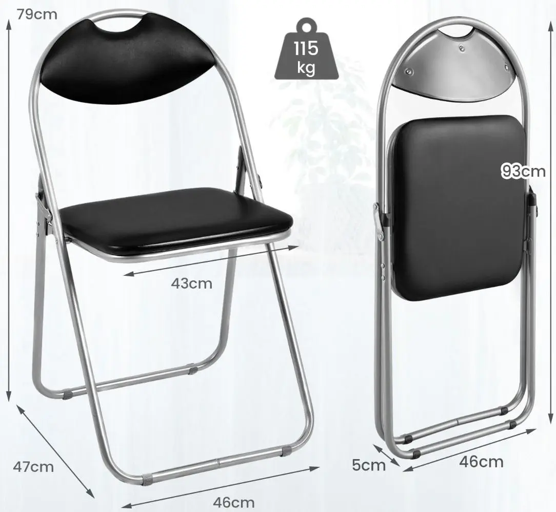 Набор стульев Costway HW54398-6 (Black) - 5